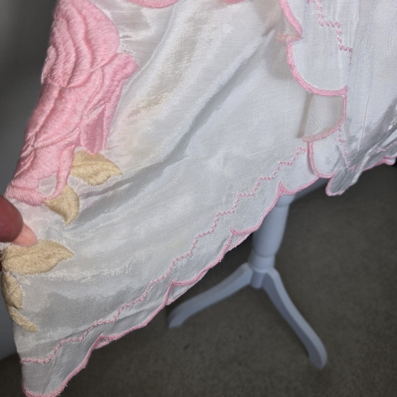 NEW FREE PEOPLE WHITE, PINK SUMMER TOP, SPAGHETTI STRAPS SIZE XS W TAGS - Picture 7 of 9